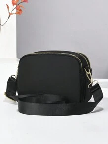 PLANEE 轻便商务休闲迷你绗缝斜挎包，大容量多层妈妈包，轻便单肩包，适合年轻女孩、女大学生、职场新人、上班族女性，完美适用于办公室、大学、工作、商务、通勤、户外、旅行和休闲活动。 - 黑色 - 查看 5