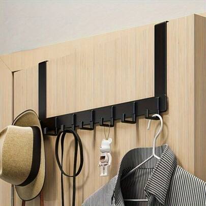 1pc Over The Door Hanger With Hook, Easy To Install, No Need To Punch Holes Hanging Metal Over The Door Hanger, For Hats, Keys, Home Space Saving Storage, For Entrance, Bathroom, Bedroom, Home, Dormitory,His Comments, Hanging His Bag, Hangers, Interests, Relationships, Wall Shelves, Wall Hangers, Adhesives, Door Hooks, Wall Stickers, Comments Bathroom Accessories Bathroom Tools