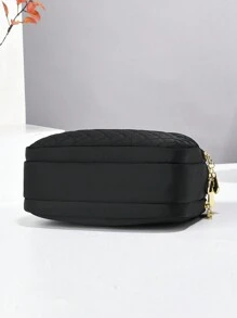 PLANEE 轻便商务休闲迷你绗缝斜挎包，大容量多层妈妈包，轻便单肩包，适合年轻女孩、女大学生、职场新人、上班族女性，完美适用于办公室、大学、工作、商务、通勤、户外、旅行和休闲活动。 - 黑色 - 查看 6