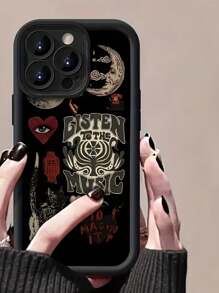 3D 珐琅心形眼睛设计柔软 TPU 防震保护手机壳兼容 Iphone 15 Pro Max、IPhone 13、Samsung Galaxy A50、A12、A32、A52、A72、Redmi 11、12 Pro 等。 - 彩色 - 查看 1