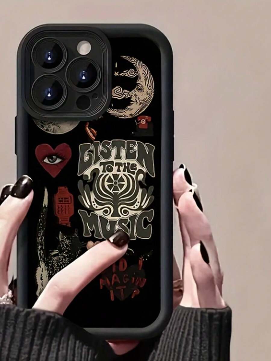 3D 珐琅心形眼睛设计柔软 TPU 防震保护手机壳兼容 Iphone 15 Pro Max、IPhone 13、Samsung Galaxy A50、A12、A32、A52、A72、Redmi 11、12 Pro 等。 - 彩色 - 查看 1