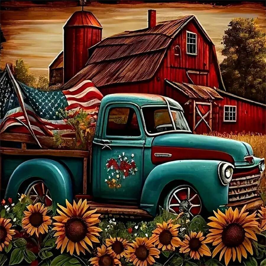 1 套钻石画套件，钻石点艺术 DIY 5D 全方形/圆形钻钻石画 适用于家居墙壁装饰礼物 - 彩色 - 查看 1