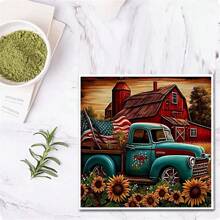 1 套钻石画套件，钻石点艺术 DIY 5D 全方形/圆形钻钻石画 适用于家居墙壁装饰礼物 - 彩色 - 查看 4