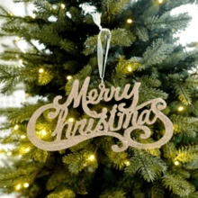 1pc Novo Criativo Acrílico Em Branco Placa De Natal, Decoração De Carta De Natal Para Árvore De Natal, Decoração De Feriado, Natal - Multicolorido - Ver 2