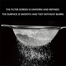 Stainless Steel Fine Mesh Strainers, Small, Medium, And Large Sizes With Sturdy Handle And Hook, Perfect For Coffee Filter Spoon, Sifting Spoon, Flour Sieve - Essential Kitchen Tools