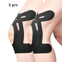 2 件装膝盖支撑绷带，预切半月板和肌肉绷带，适用于篮球、足球、户外跑步、骑自行车、徒步旅行等。健身房配件销售运动胶带