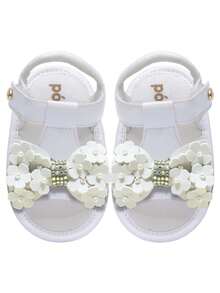 Baby Sandals For Children Nº 13 To 18 New Born Shoes Flower Lace 01.39 - 白色 - 查看 2