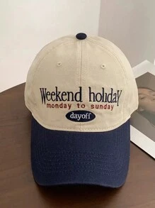 1pc Holiday Letter Design Outdoor Fashion Baseball Cap