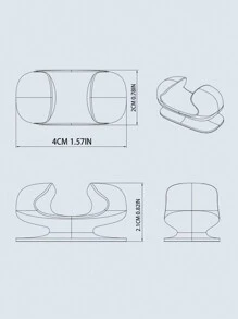 1 件 4X2 厘米硅胶勺架收纳架，多功能粘性壁挂，适用于厨房、客厅、卧室等，厨房收纳用具，房间装饰，适用于厨房、餐厅、派对、露营、聚会，送给朋友、家人的礼物 - 白色 - 查看 5