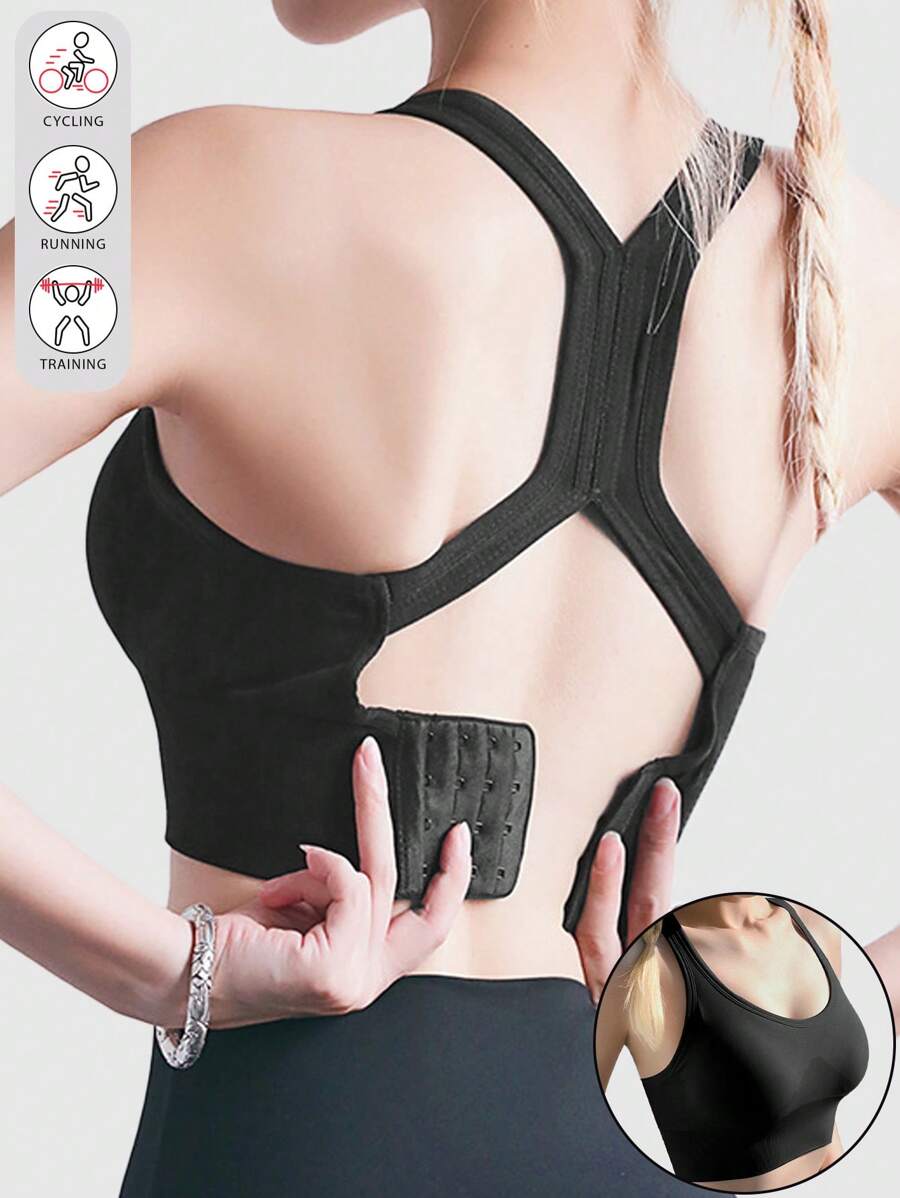 Sports Bra For Women Gym Lingerie Sexy Crop Top Woman Push Up Bras Back Closure Seamless High Impact Sports Bra Yoga Fitness Top Female Underwear Sportswear Bralette