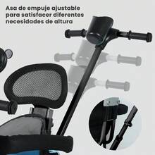 Triciclo Cochecito Para Bebé Con Música Y Luces - Gris - Ver 9