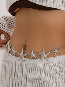 Sexy Belt Waist Chain Starfish Flowers For Women Summer Beach Bikinis Festival Accessories Body Chain Jewelry Accessories Clothing Accessory Valentines - Multicolor - View 8