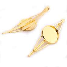 5pcs Copper Material Hairpin Hair Clips Blank Base Setting Fit 20mm Cabochon Cameo DIY Jewelry Making Accessories - Hairpin Base - View 4