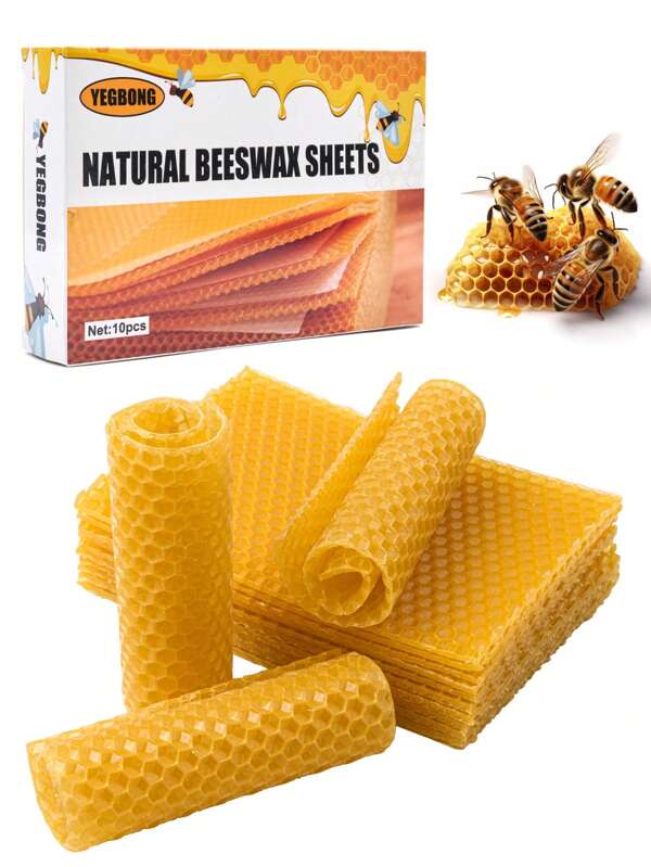 10 Stücke Bienenwachsbögen, Bienenwachs zum Kerzengießen