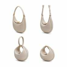 中号月牙包 松月系列 小众设计 月牙包 通勤手提包 单肩包 腋下包 - 白色 - 查看 3