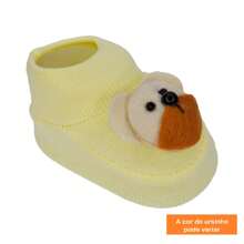 Baby Slipper Sock Booties 3D Bottini Bear Varies Color - 黃色 - 查看 4