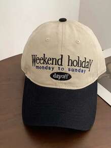 1pc Holiday Letter Design Outdoor Fashion Baseball Cap