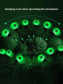 LED 太阳能眼球灯、户外庭院通道灯、发光节日装饰灯串