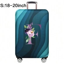 Capas de bagagem, capas de porta-malas, capas contra poeira, 18-32 polegadas, protetor, resistente a arranhões, impressão de corpo inteiro, mala de viagem, capa protetora lavável, acessórios de viagem, suprimentos de bagagem, moda, flor roxa, bolsa para escola, acessórios escolares, material escolar