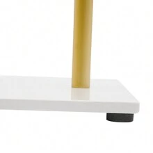 Gold/White Clothes Rack With Shelf, Gold Clothing Racks For Boutiques, Free-Standing Garment Rack For Hanging Clothes,Gold Coat Rack, Small Metal Clothes Rack Heavy Duty, Industrial Clothing Rack Gold - 金色 - 查看 6