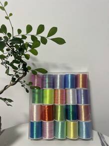 20 件/套多色金属绣花线，单股金色和银色绣花线，适用于 DIY 手镯、项链、配饰、工艺用品