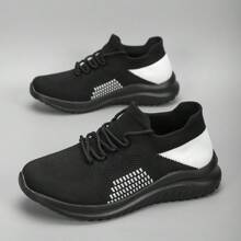 Damskie lekkie, oddychające, dzianinowe, miękkie, wygodne buty w kratę