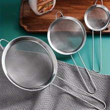 Stainless Steel Fine Mesh Strainers, Small, Medium, And Large Sizes With Sturdy Handle And Hook, Perfect For Coffee Filter Spoon, Sifting Spoon, Flour Sieve - Essential Kitchen Tools