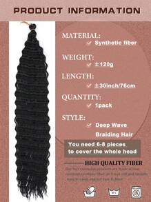 Deep Curly Hair Extensions Ocean Wave Crochet Hair Extensions Deep Wave Crochet Hair Extensions 1Pack 30Inch Synthetic Twist Ripple Curly Braiding Hair For Women