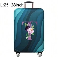 Capas de bagagem, capas de porta-malas, capas contra poeira, 18-32 polegadas, protetor, resistente a arranhões, impressão de corpo inteiro, mala de viagem, capa protetora lavável, acessórios de viagem, suprimentos de bagagem, moda, flor roxa, bolsa para escola, acessórios escolares, material escolar