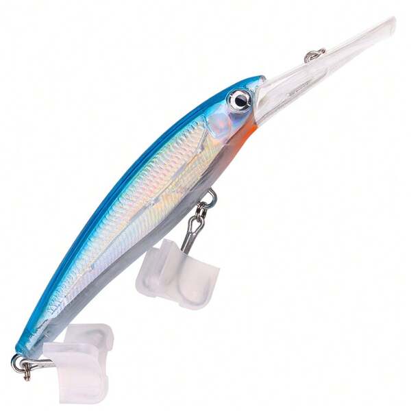 Hengjia Fishing 1pc 195mm-48.5g/220mm-73.5g Large Fishing Lure Deep Diving Minnow Long Cast Saltwater Bass Lure Hard Bait Realistic Plastic Fake Lure Bass Fishing Tackle