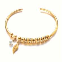 Customized Name Tree Leaf Bracelet For Women, April Birthstone White Crystal, Personalized Engraved Date & Name, Gold Or Silver Stainless Steel Bohemian Elegant Bracelet, Mother's Day Gift