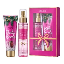 女士身体乳液礼盒天然香氛身体护理霜保湿旅行香氛身体喷雾身体霜套装生日礼盒圣诞礼盒节日 - 誘惑噴霧身體霜套裝120ml+100g - 查看 9
