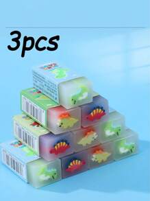 3-Pack Cartoon Fruit-Shaped Creative Erasers, Suitable For Primary School Exams, Children's Stationery, Painting, Sketching, Back-To-School Stationery Supplies , Back To School Gifts - Multicolor - View 11