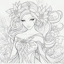 KETINAU 1pc Coloring Book,Rose Fairy Theme With Thickened Paper And 25Pages,Upgraded Version And Original Coloring Book Adult Soothing Stress Filling Book A Gift For Festivals, Birthdays, And Parties Back To School,Mother's Day,Mom's Gift,Back To School,School Supplies - Multicolor - View 7