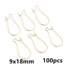 100入耳環鉤耳線耳飾配件 DIY珠寶手工配件 - Earring hoops - 查看 19