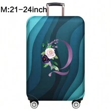 Capas de bagagem, capas de porta-malas, capas contra poeira, 18-32 polegadas, protetor, resistente a arranhões, impressão de corpo inteiro, mala de viagem, capa protetora lavável, acessórios de viagem, suprimentos de bagagem, moda, flor roxa, bolsa para escola, acessórios escolares, material escolar