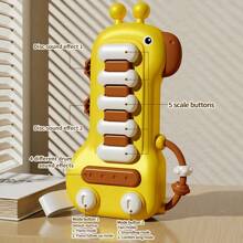 Jouets musicaux créatifs pour bébés, jouets de piano musical pour bébés, jouets de piano girafe convenant aux enfants âgés de 18 mois à 2 ans, cadeaux d'anniversaire et de Noël pour bébés