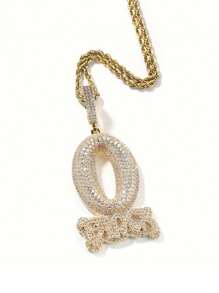 1pc Copper Alphabet Letter Necklace For Men Daily Wear, Party - Pendant Necklace - View 8