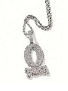 1pc Copper Alphabet Letter Necklace For Men Daily Wear, Party - Pendant Necklace - View 9