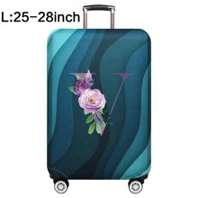 Capas de bagagem, capas de porta-malas, capas contra poeira, 18-32 polegadas, protetor, resistente a arranhões, impressão de corpo inteiro, mala de viagem, capa protetora lavável, acessórios de viagem, suprimentos de bagagem, moda, flor roxa, bolsa para escola, acessórios escolares, material escolar