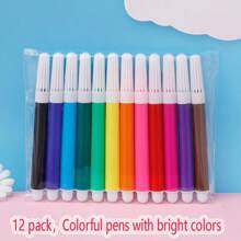12-Color Mini Graffiti Watercolor Pens,Handmade Washable Art Painting Brushes,Colorful Brush Set,Holiday Gift,Green Pen,Pencil Color,Painting For Kids,Felt Tip Pens,Colouring Pencils,Coloring Pens,Colouring Pens,Felt Tip Pens,Colouring Pencils,Colouring Pens,Felt Tip Pens,Colouring Pencils