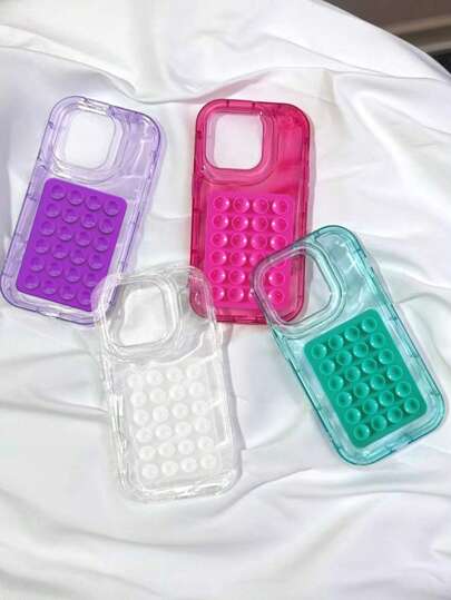 Back To School Apple 1 件套手机配件兼容 ，包括手机壳、软壳、带支架的手机壳和保护壳硅胶手机吸盘 - 24 个装通用吸盘 - 强力吸盘带粘性背衬 - 多场景使用手机硅胶吸盘（绿色）防水防震防摔防刮