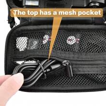ALKOO Digital Camera Bag Compatible With 4K Vlog Camera, Portable EVA Storage Bag With Mesh Pocket And Handle, Travel And Daily Carry Camera Case (Case Only) - Black - View 4