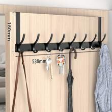 1pc Over The Door Hanger With Hook, Easy To Install, No Need To Punch Holes Hanging Metal Over The Door Hanger, For Hats, Keys, Home Space Saving Storage, For Entrance, Bathroom, Bedroom, Home, Dormitory Bathroom Accessories Bathroom Tools - 多色 - 查看 17