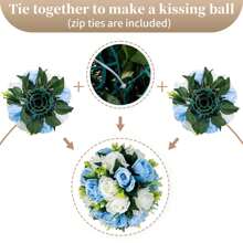 6pcs Artificial Flowers Silk Rose Flowers For Wedding Centerpiece Party Birthday Anniversary Floral Arrangement Decorations - 6件-藍色 - 查看 7