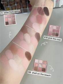 HOLIKA HOLIKA My Favorite Mood Eyeshadow Palette (#11 Spring Letter) | Smooth & Vibrant | Matte & Natural, 9-Color Eyeshadow Palette, Matte & Shimmer Finishes, High-Pigment Eyeshadows, Long-Lasting Eyeshadow Palette, Easy-To-Blend Neutral Eyeshadow Set, 3D Embossed | Korean Cosmetics | 7.9g/0.27oz - #11 THƯ TỪ MÙA XUÂN - Xem 6