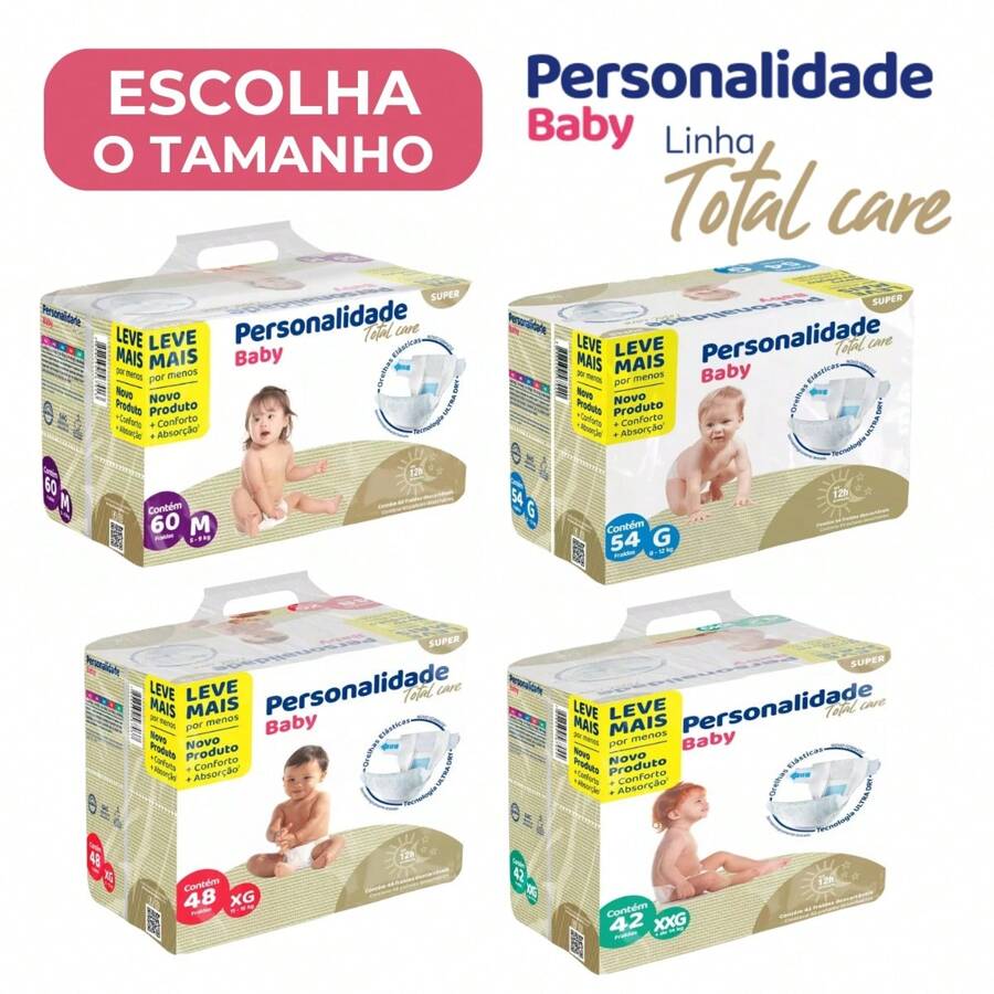 Fralda Personalidade Baby Total care - Branco - Visão 1