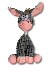ROPE DONKEY Toy Donkey Plush Animal For Dogs Pet Chew Toy With Whistle Sound - Xám - Xem 2