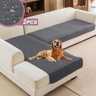 2pcs L-Shaped Sofa Protector, Pet Sofa Cover, Durable Anti-Fouling Sofa Slipcover, Suitable For Left & Right L-Shaped Sofas, Machine Washable