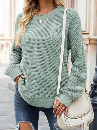 Women's Casual Versatile Simple Knit Sweater, Spring Autumn